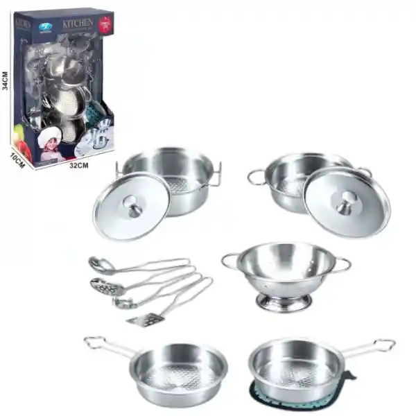 Juego De Cocina De Acero Inoxidable 12 Pc