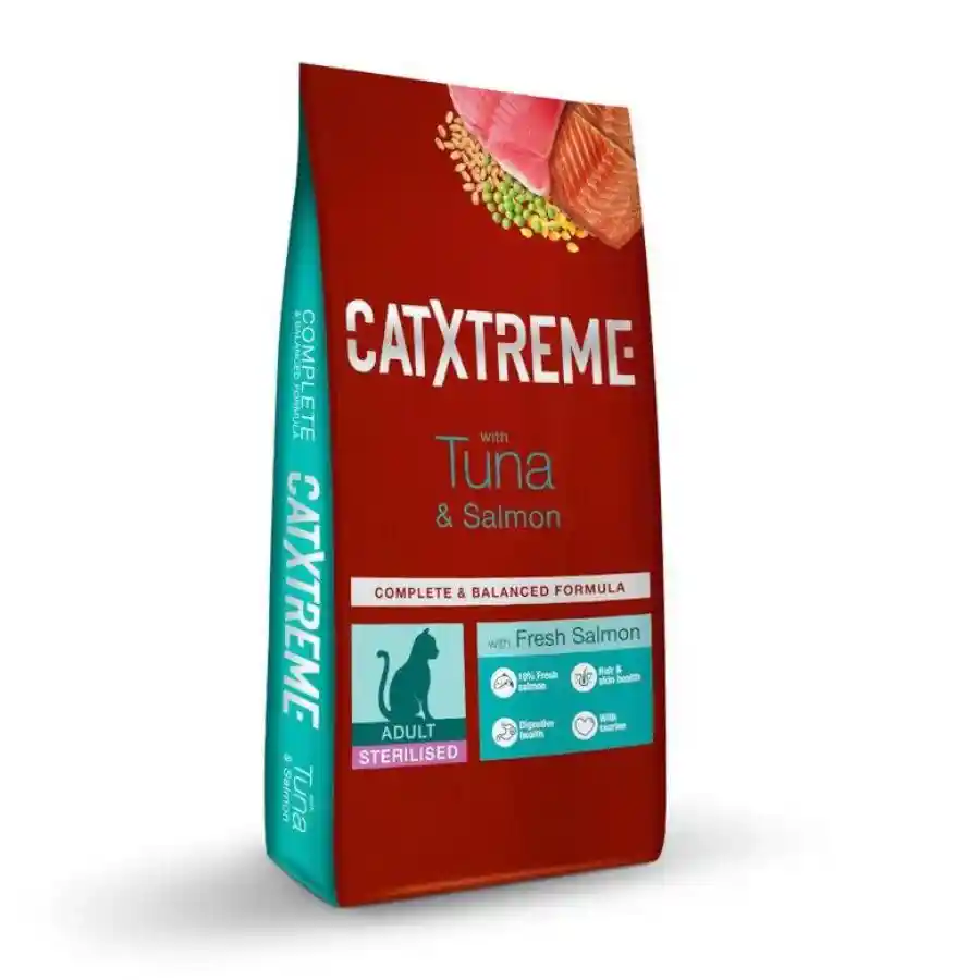 Catxtreme Alimento Para Gatos Adultos Esterilizados Sabor Atún Y Salmón