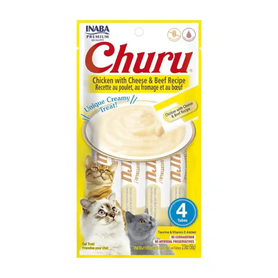 Churu Para Gato Sabor Pollo/carne/queso 56 Gr