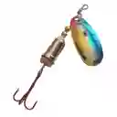 Spinner Silstar 5g 6cms #2 Bell Spring Azul, Dorado Y Rojo Sobre Escamado Plateado Reverso Plateado