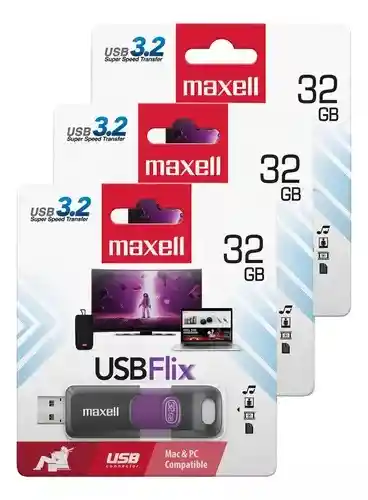 Pendrive Maxell Flix 32gb 3.2 Color Violeta