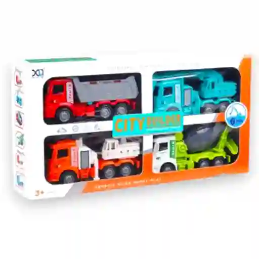 Set 4 Camiones De La Construccion