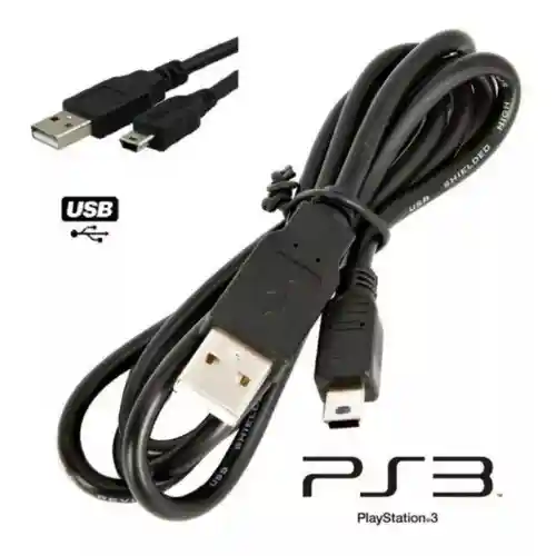 Cable Mini Usb V3 De 3 Metros Negro Boccini