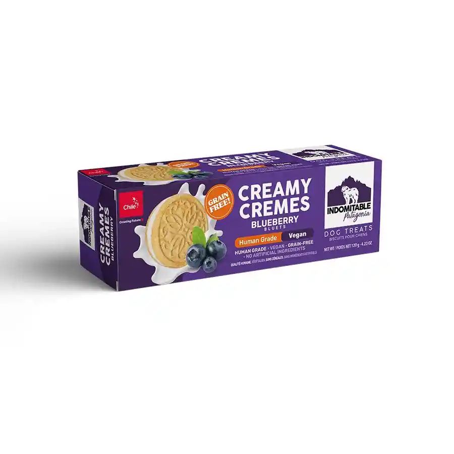 Galleta Para Perros Creamy Cremes Sabor Arándano 120 Gr