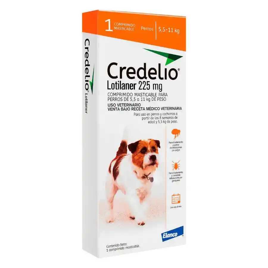 Credelio 225 Mg De 1 O 3 Comprimidos (5,5 - 11 Kg) Antiparasitarios