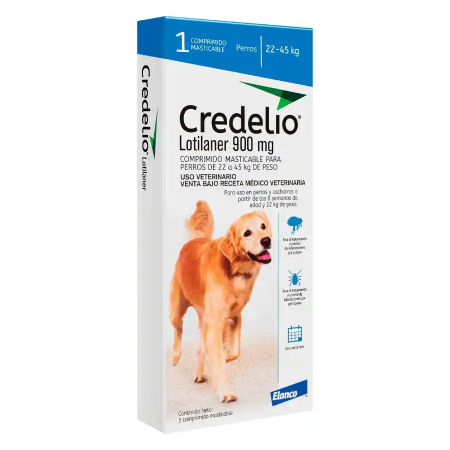 Credelio 900 Mg De 1 O 3 Comprimidos (22 - 45 Kg) Antiparasitarios