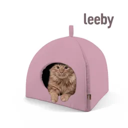 Leeby Iglú Antideslizante Rosa Para Gatos