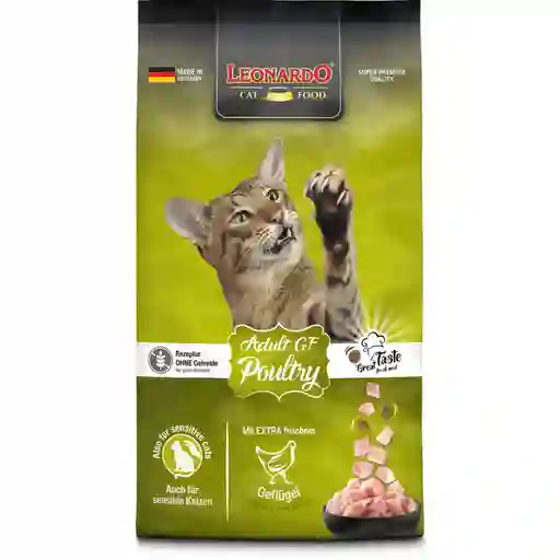 Leonardo Adult Poultry Gf Alimento Seco Para Gatos 1,8 Kg