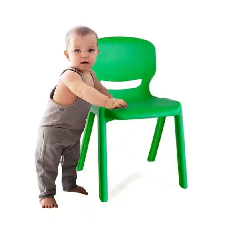 Silla De Plastico Infantil Piso Asiento Resistente Para Niño (naranjo)