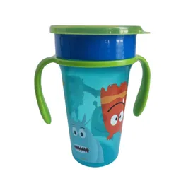 Taza Antiderrame Vaso Mágica 360 Botella Antiderrame Bebe (mounstruos)