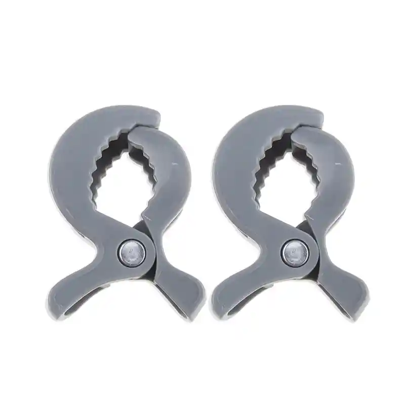 Set Pinzas Cocodrilo Cochecito Multifuncional Gancho Manta (gris)