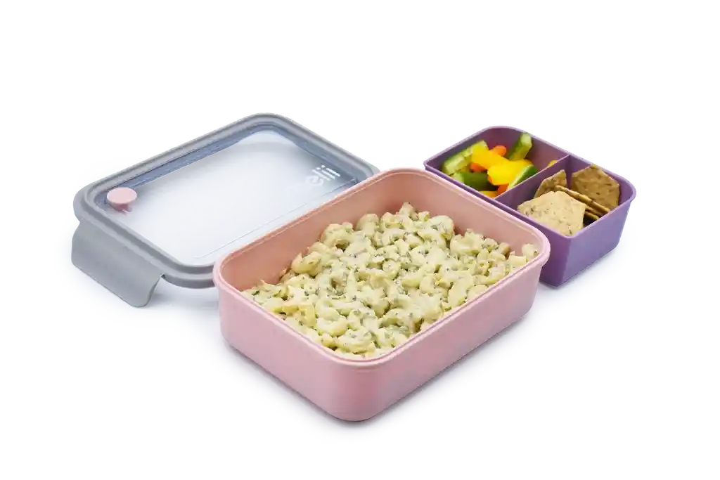 Lonchera Bento Box Con Compartimentos 1250ml Rosada Melii