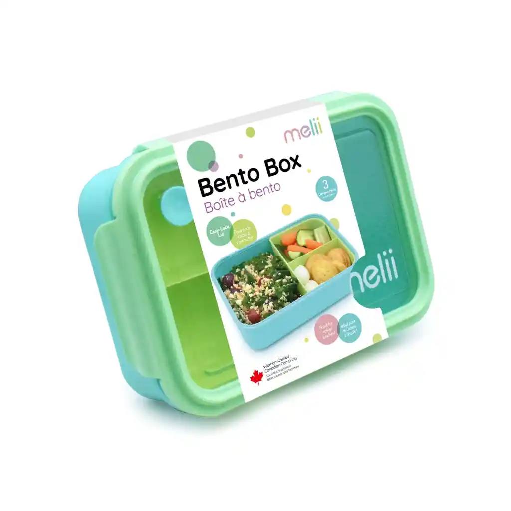 Lonchera Bento Box Con Compartimentos 1250ml Azul Melii