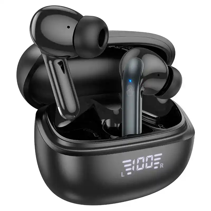 Audifonos Inalambricos Bt Hoco Eq5 Anc+enc Cancelación De Ruido Activa Negro