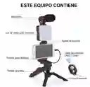 	 Kit De Grabacion Estabilizador Luz Led Y Micrófono Youtube