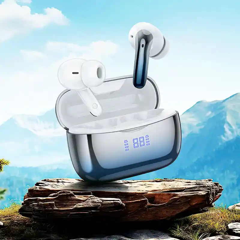 Audifonos Inalámbricos Bt Tws Hoco Eq16 Anc+enc Cancelación De Ruido Activa Azul