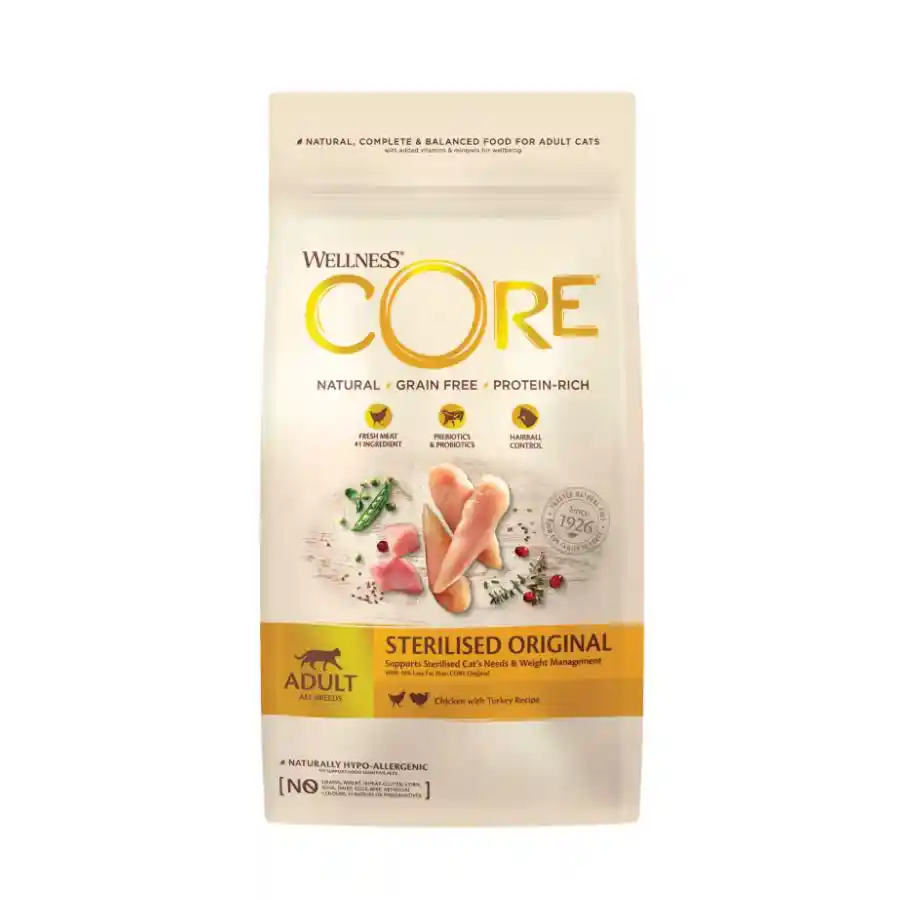 Wellness Core Cat Sterilised Chicken & Turkey Alimento Para Gato 4 Kg