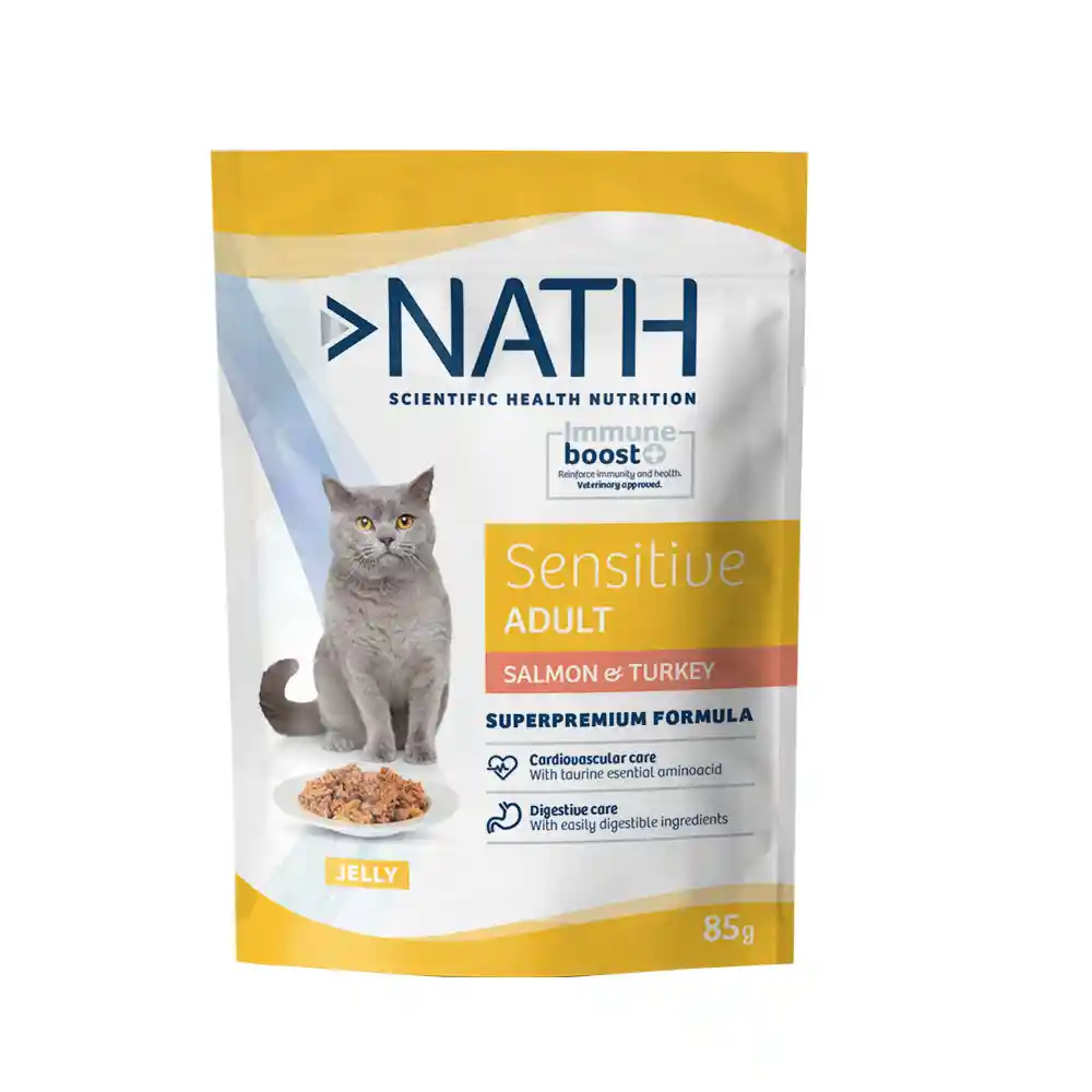 Nath Cat Sensitive Adult Salmón & Pavo En Sobre Para Gatos