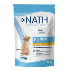 Nath Pouch Puppy Sabor Pollo Alimento Húmedo Para Perros 100 Gr