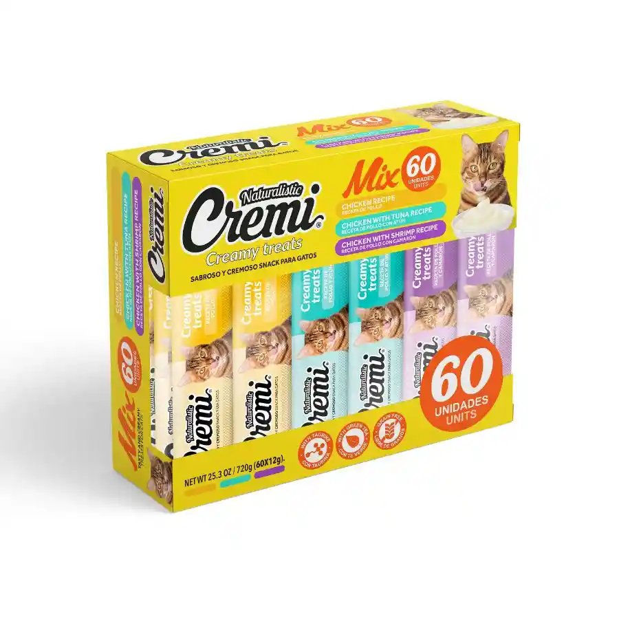 Naturalistic Cremi Caja Mix De Pollo 60 Sobres