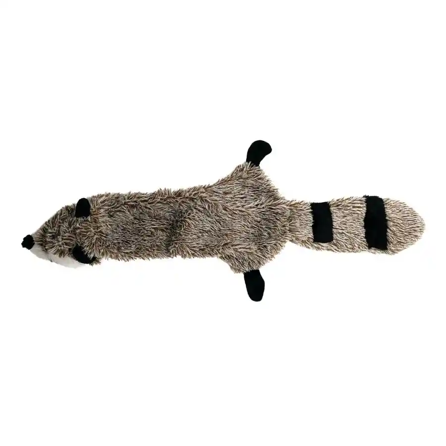 Comfort Skinny Mapache Peluche Con Sonido Crujiente Para Perros