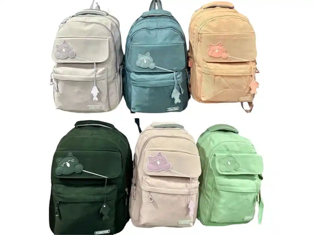 Mochila Escolar Ligera Bolso Infantil Comoda Divertido Gato