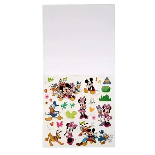 Block Stickers Reutilizables Mickey Jr. Y Sus Amigos 140 Stickers 4 Escenarios