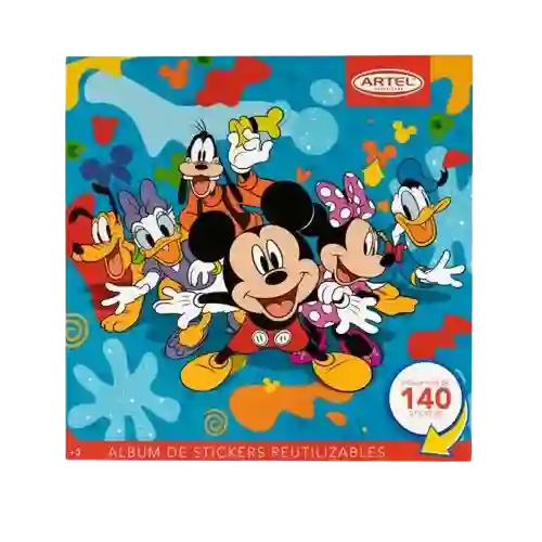 Block Stickers Reutilizables Mickey Jr. Y Sus Amigos 140 Stickers 4 Escenarios