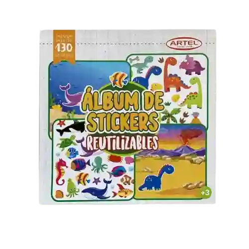 Block De Stickers Reutilizable Dinosaurio Y Animales