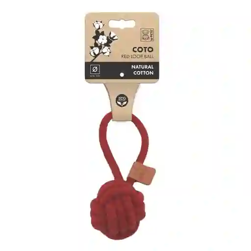 Juguete De Pelota Coto Lazo Rojo 8 Cm