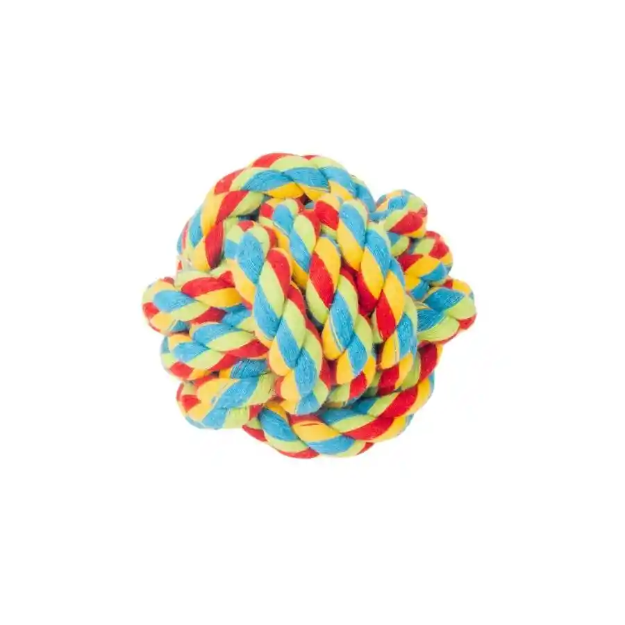 Pull Rope Ball Multicolor Pelota De Cuerda Para Perros Talla M