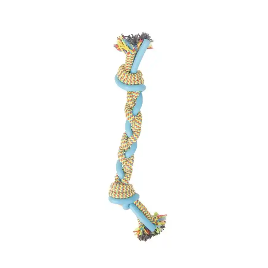 Pull Multi-texture Rope Azul Mordedor De Cuerda Para Perro Talla M