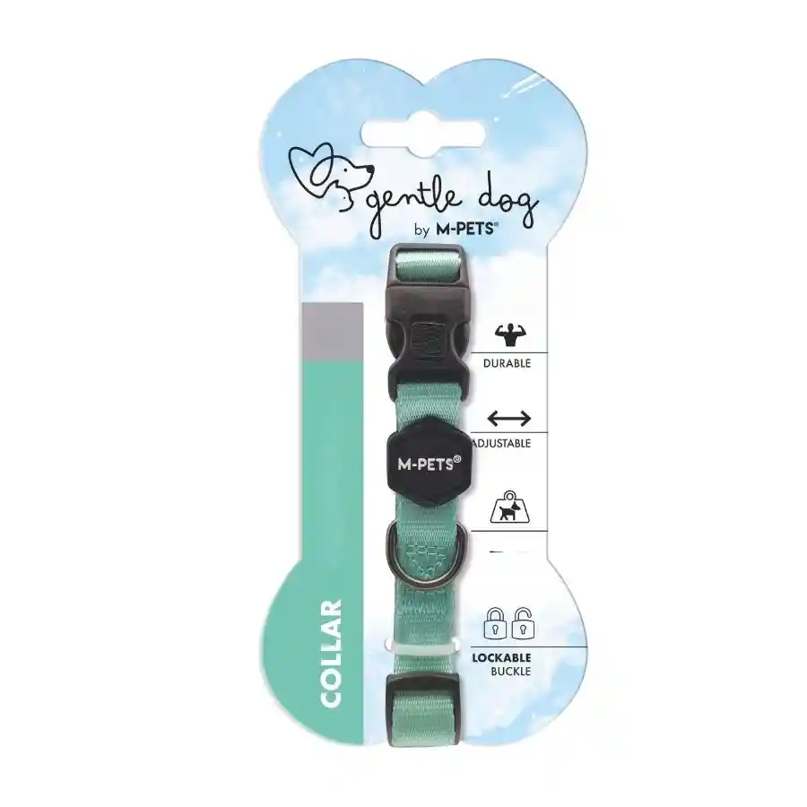 Collar De Perro Suave Verde Talla L