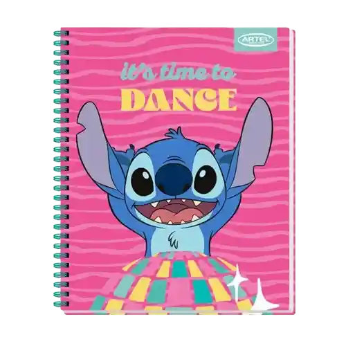 Cuaderno Universitario 100 Hojas 7mm Stitch Disco