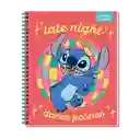 Cuaderno Universitario 100 Hojas 7mm Stitch Disco