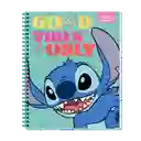 Cuaderno Universitario 100 Hojas 7mm Stitch Disco