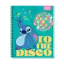 Cuaderno Universitario 100 Hojas 7mm Stitch Disco