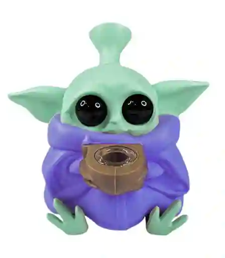 Bong De Silicona Baby Yoda Lila