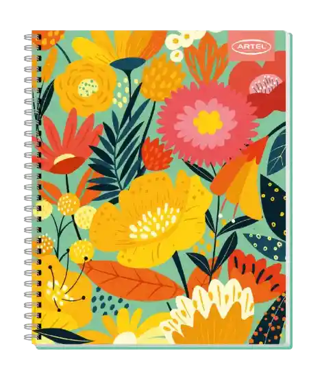 Cuaderno Universitario 100 Hojas 7mm Floral