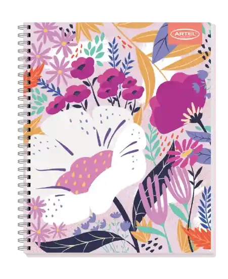 Cuaderno Universitario 100 Hojas 7mm Floral