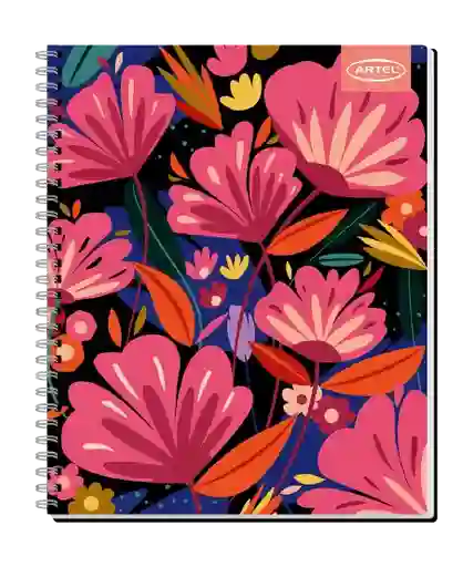 Cuaderno Universitario 100 Hojas 7mm Floral