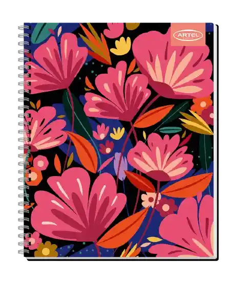 Cuaderno Universitario 100 Hojas 7mm Floral