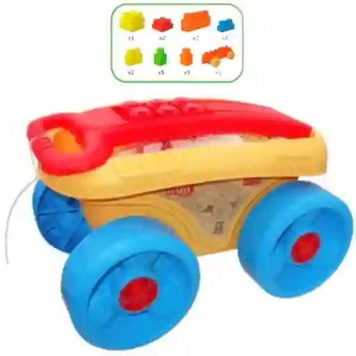 Mega Carro Arrastre C/22 Mega Block