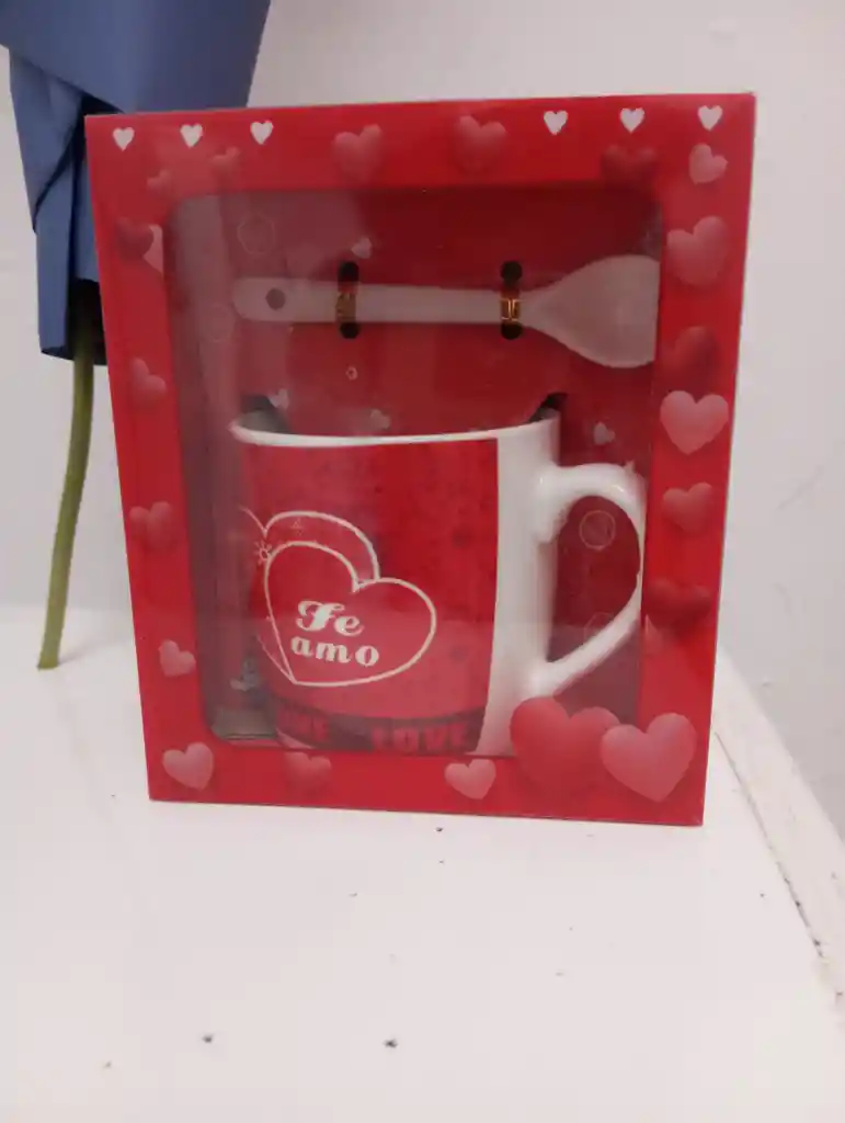 Rosa Roja 1 Tazón Y Bolsa