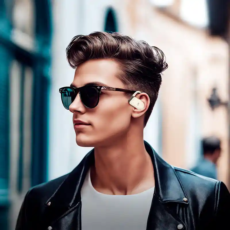 Audifonos Inalambricos Ows Conduccion Aerea Hoco Ea2 Gancho Para La Oreja Blanco