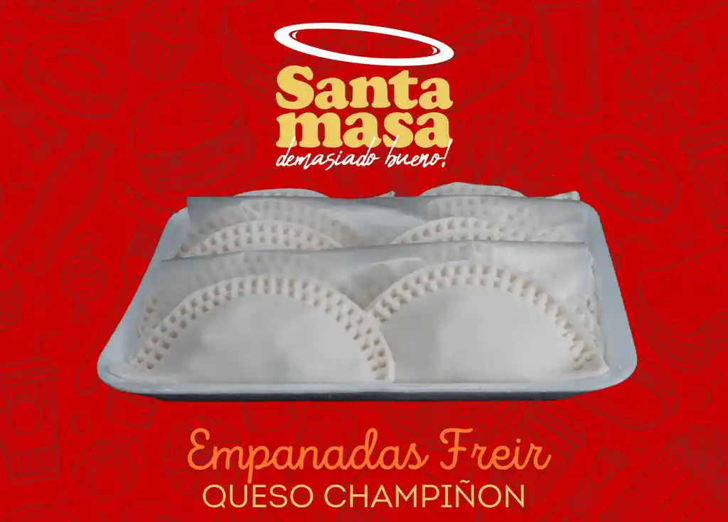 12 Unid. Empanadas De Cocktail Queso/champiñon Para Freir