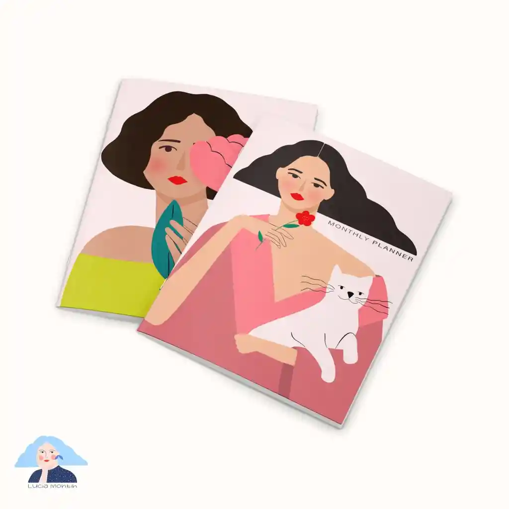 Set Monthly Planner + Notebook