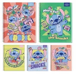 Cuaderno Universitario 100 Hojas 7mm Stitch Foodie