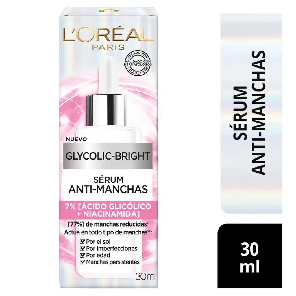 Serum Rostro Loreal Glycolic Bright Anti Manchas 30 Ml