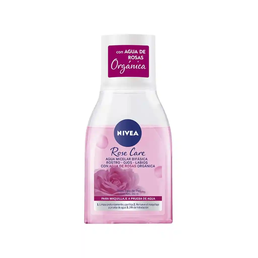 Agua Micelar Bifásica Nivea Roses 100 Ml